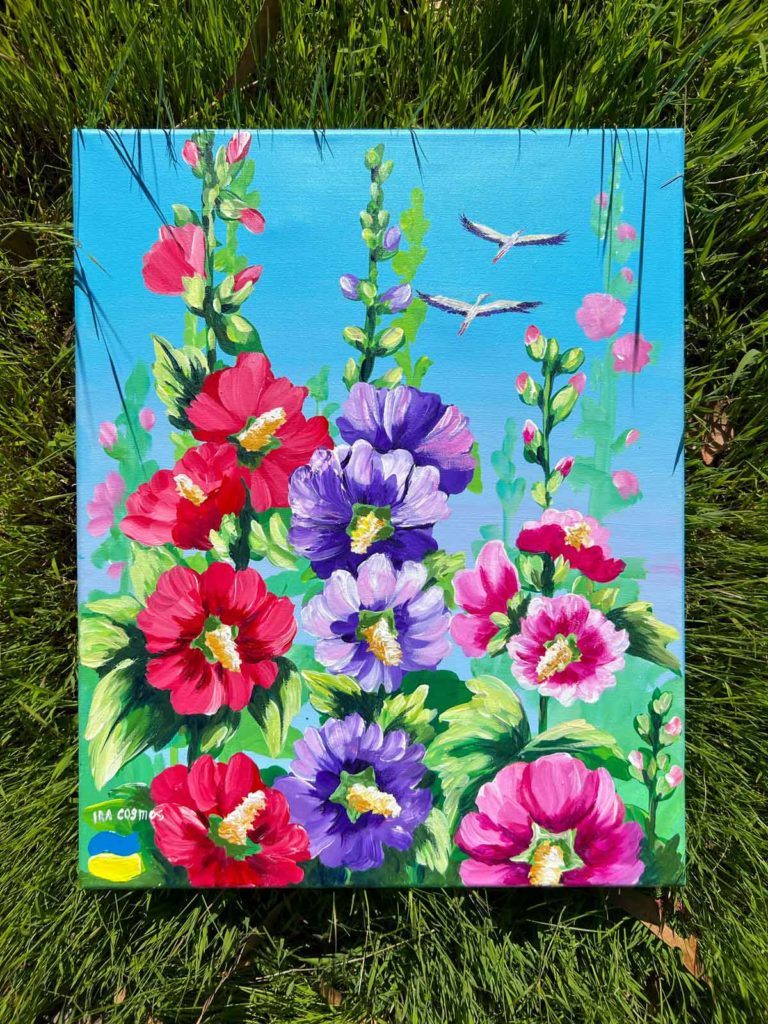 flower art for Ukraine by Ira Cosmos
